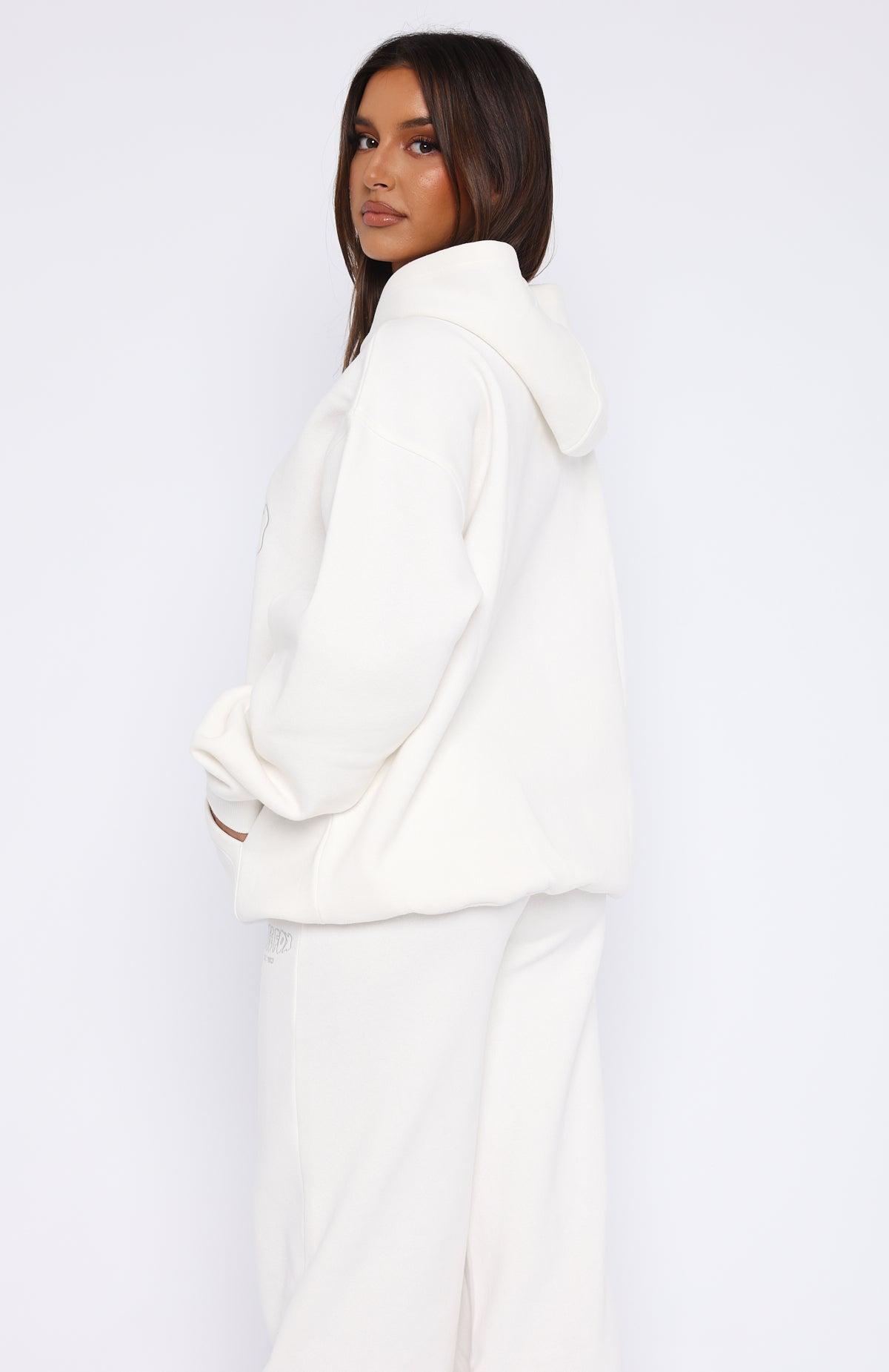Missed Flights Oversized Hoodie White Product Image