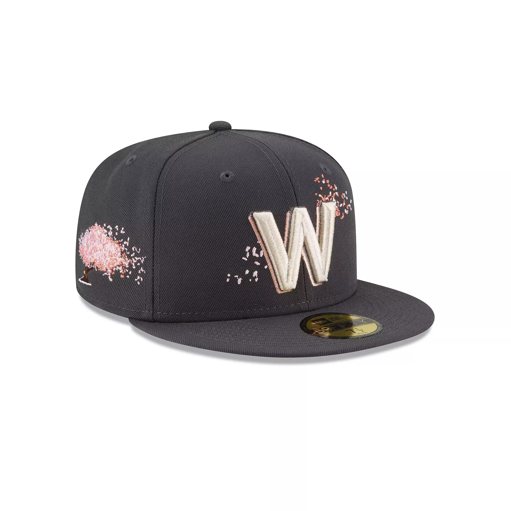 Men's New Era Graphite Washington Nationals 2022 City Connect 59FIFTY Fitted Hat, Size: 7 5/8, Dark G Product Image