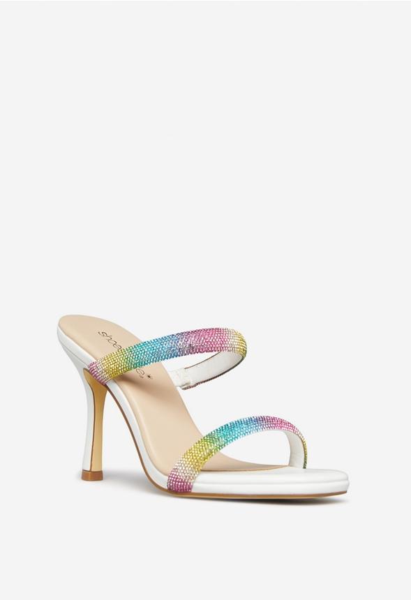 JustFab Margaux Platform Loafer Pump Womens Black/ White Size 8.5 Product Image