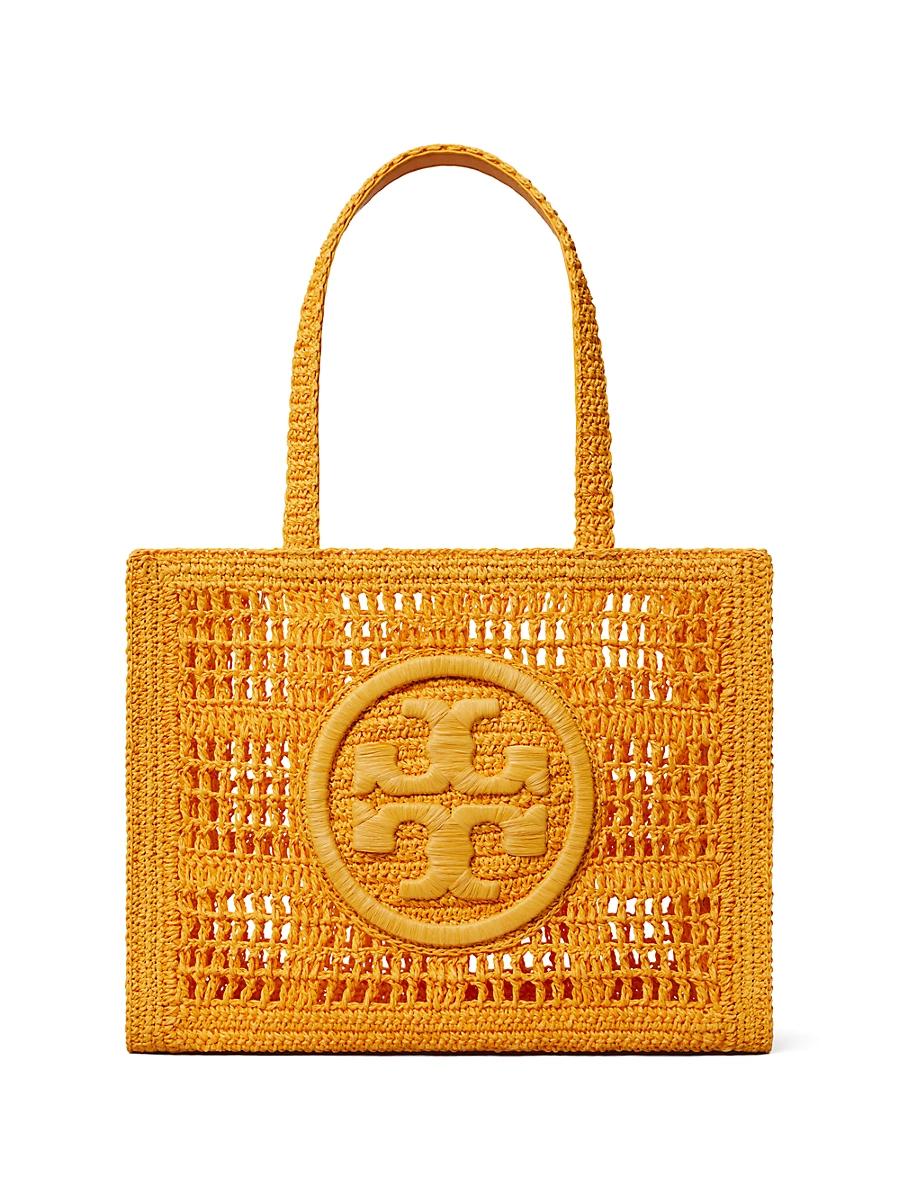 Womens Small Ella Crochet Straw Tote Bag Product Image