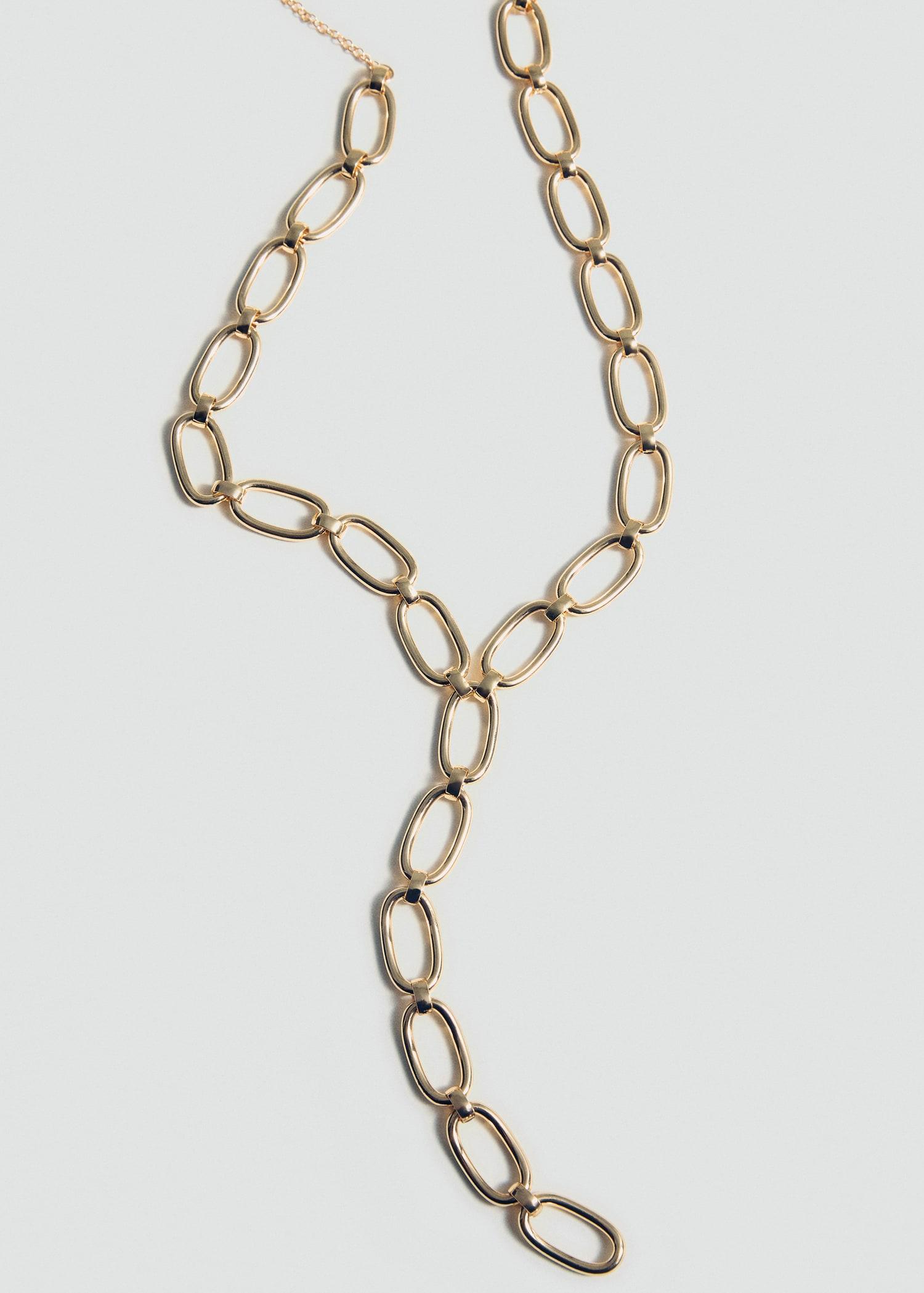 Lariat-design necklace - Women | MANGO USA Product Image