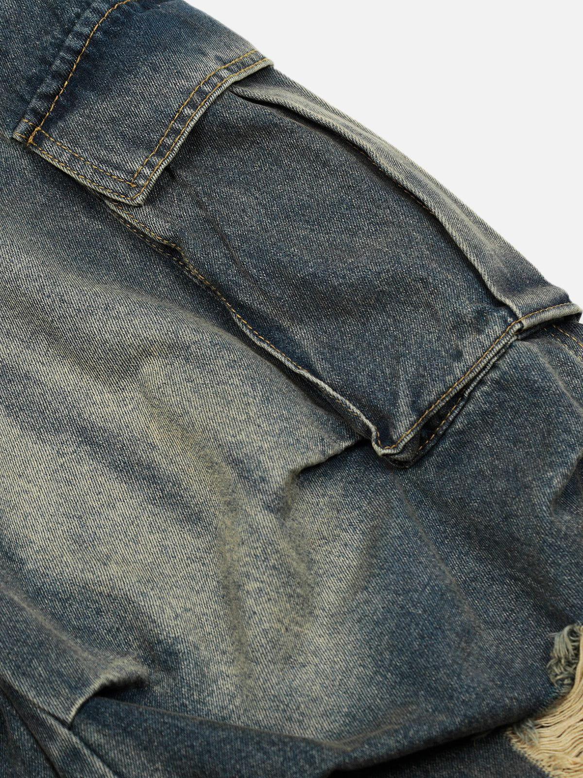 Aelfric Eden Distressed Wrinkle Longline Jorts Product Image