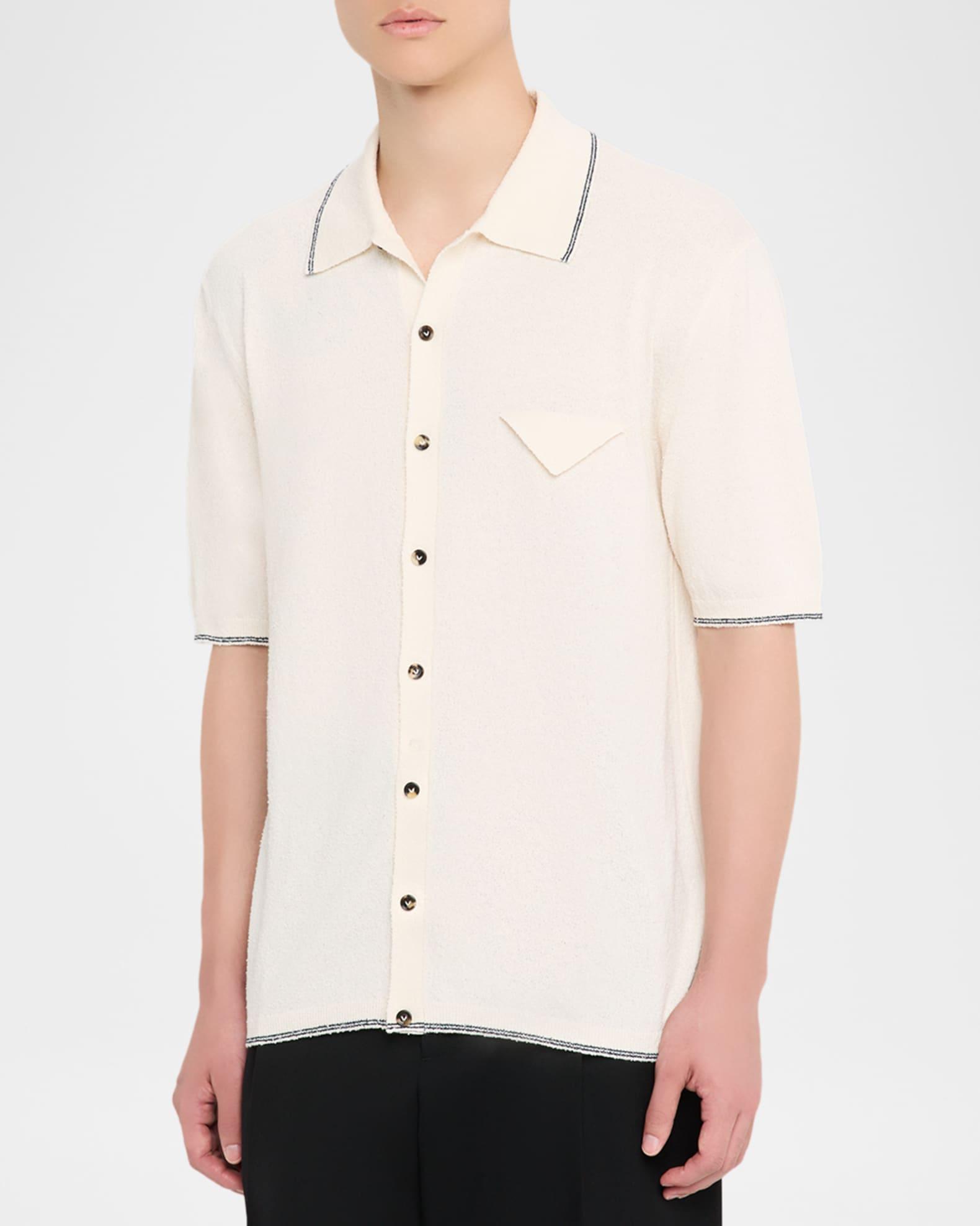 Men's Boucle Triangle Pocket Short-Sleeve Shirt Product Image