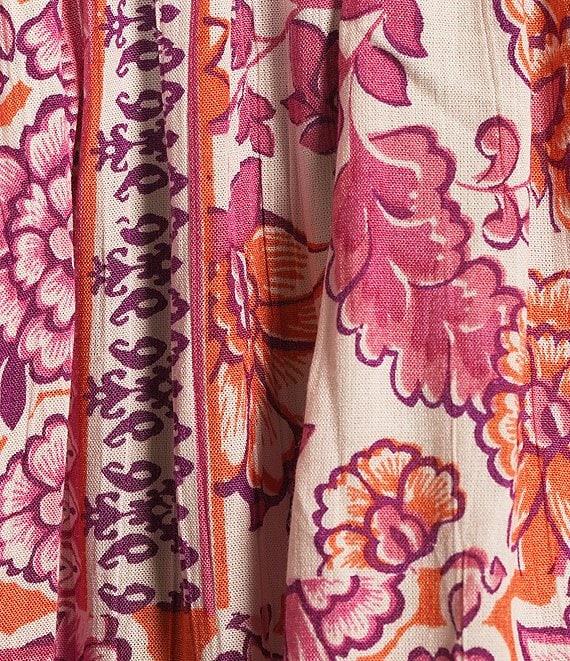 Angie Patch Print Off-The-Shoulder Cap Sleeve Crop Top Product Image