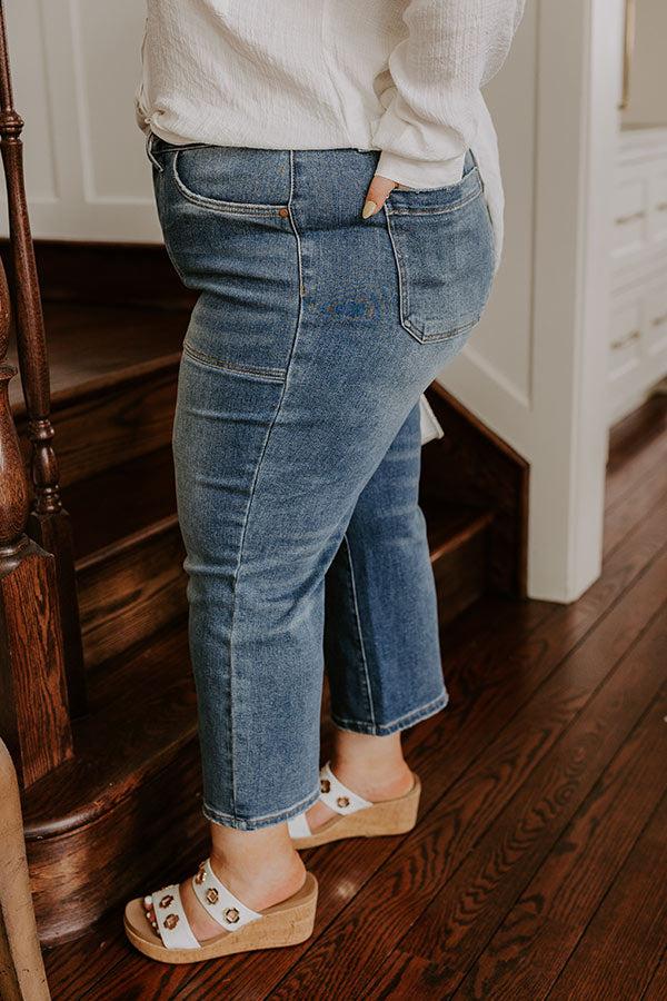 The Josie High Waist Wide Leg Crop Jean Curves Product Image