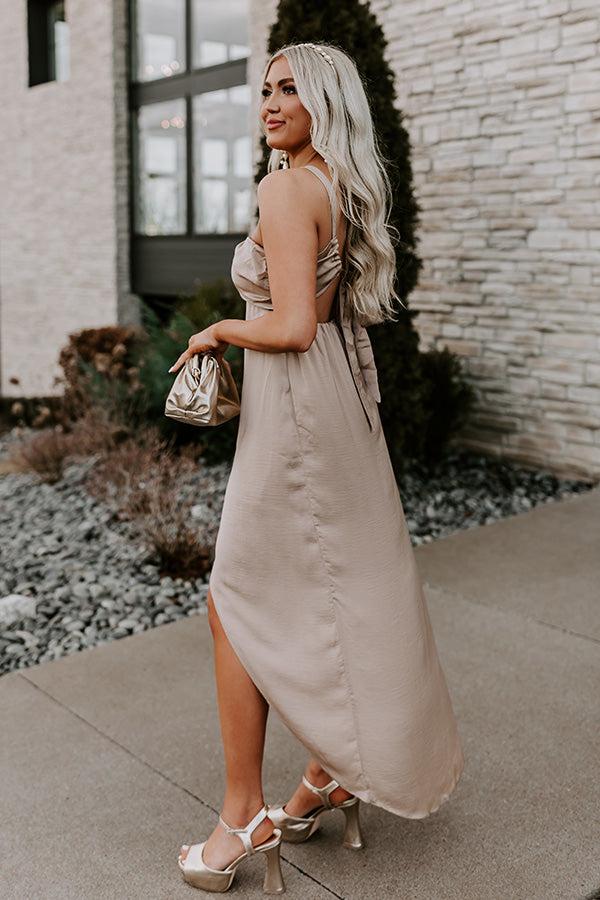 Up At Dawn Maxi In Warm Taupe Product Image