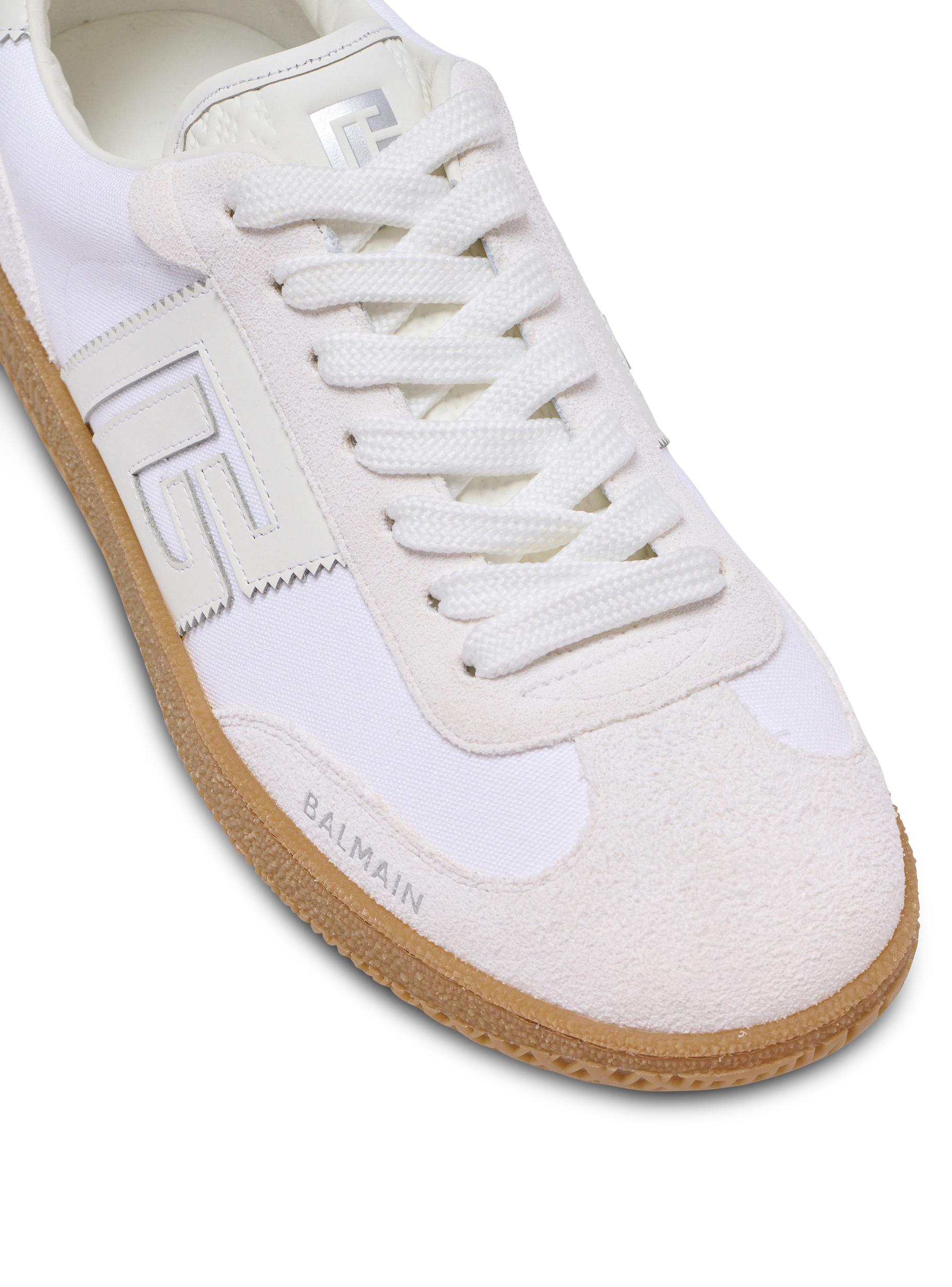 Leather and canvas Balmain Swan trainers Product Image