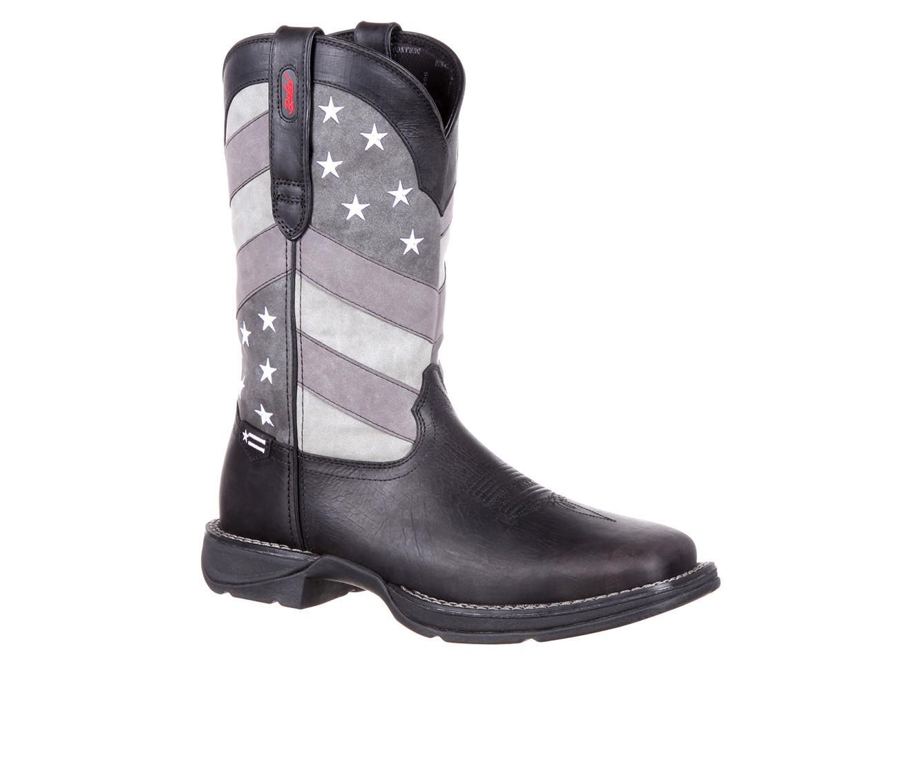 Men's Durango Rebel Faded Black Flag Western Boot Product Image