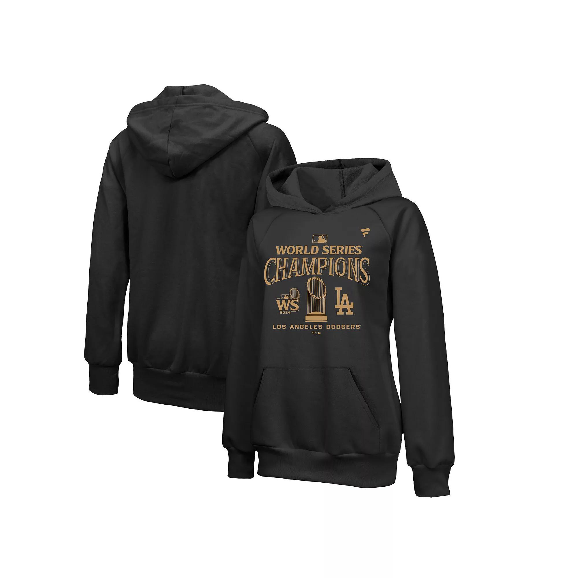 Women's Fanatics Black Los Angeles Dodgers 2024 World Series Champions Parade Pullover Hoodie, Size: Small Product Image
