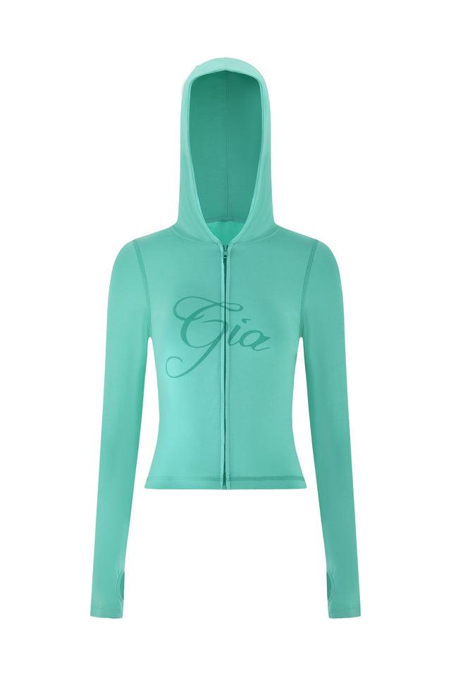 BLARE HOODIE - GREEN : TURQUOISE : TEAL Product Image