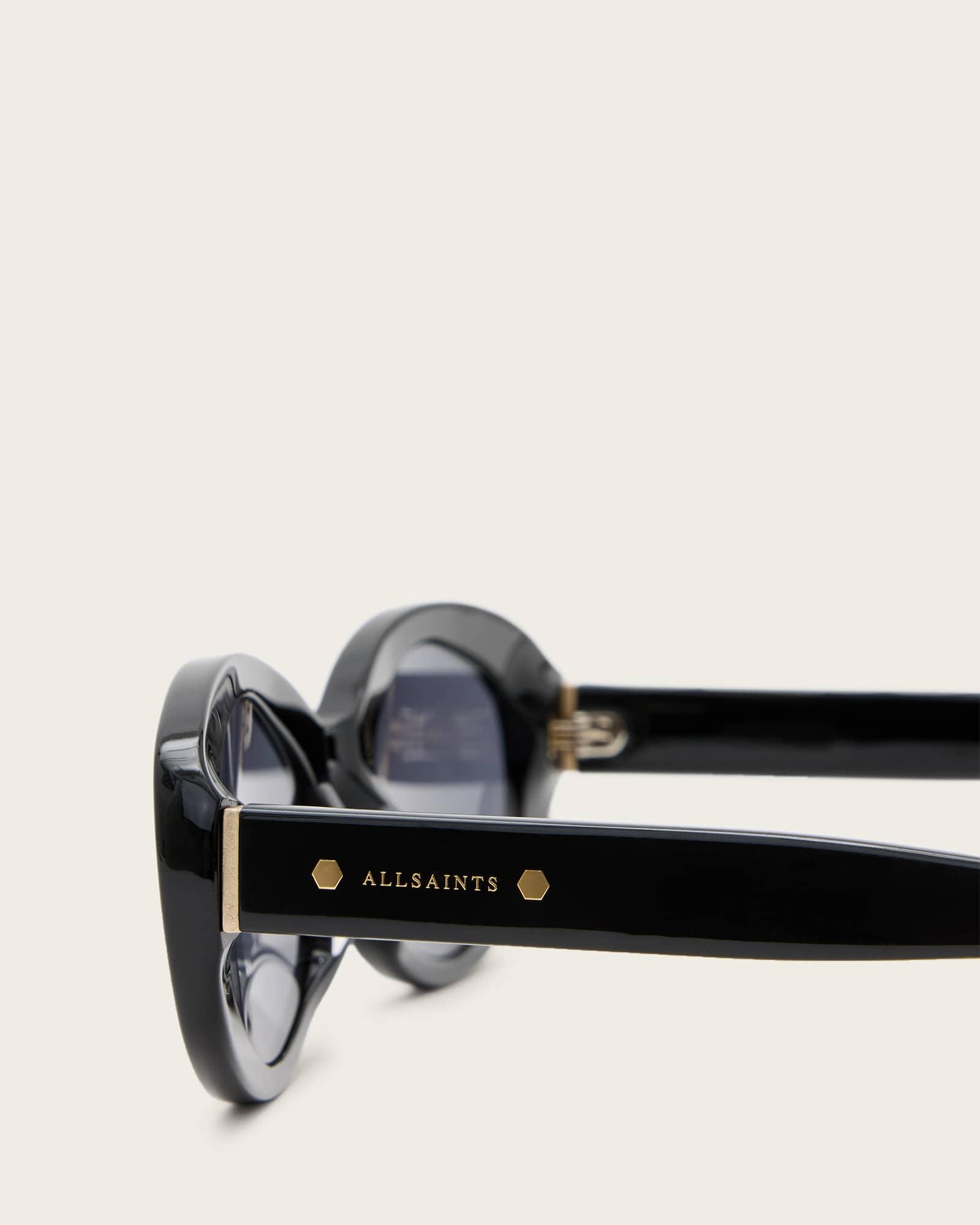 Suki Square Framed Sunglasses CRYSTAL GREY | ALLSAINTS US Product Image
