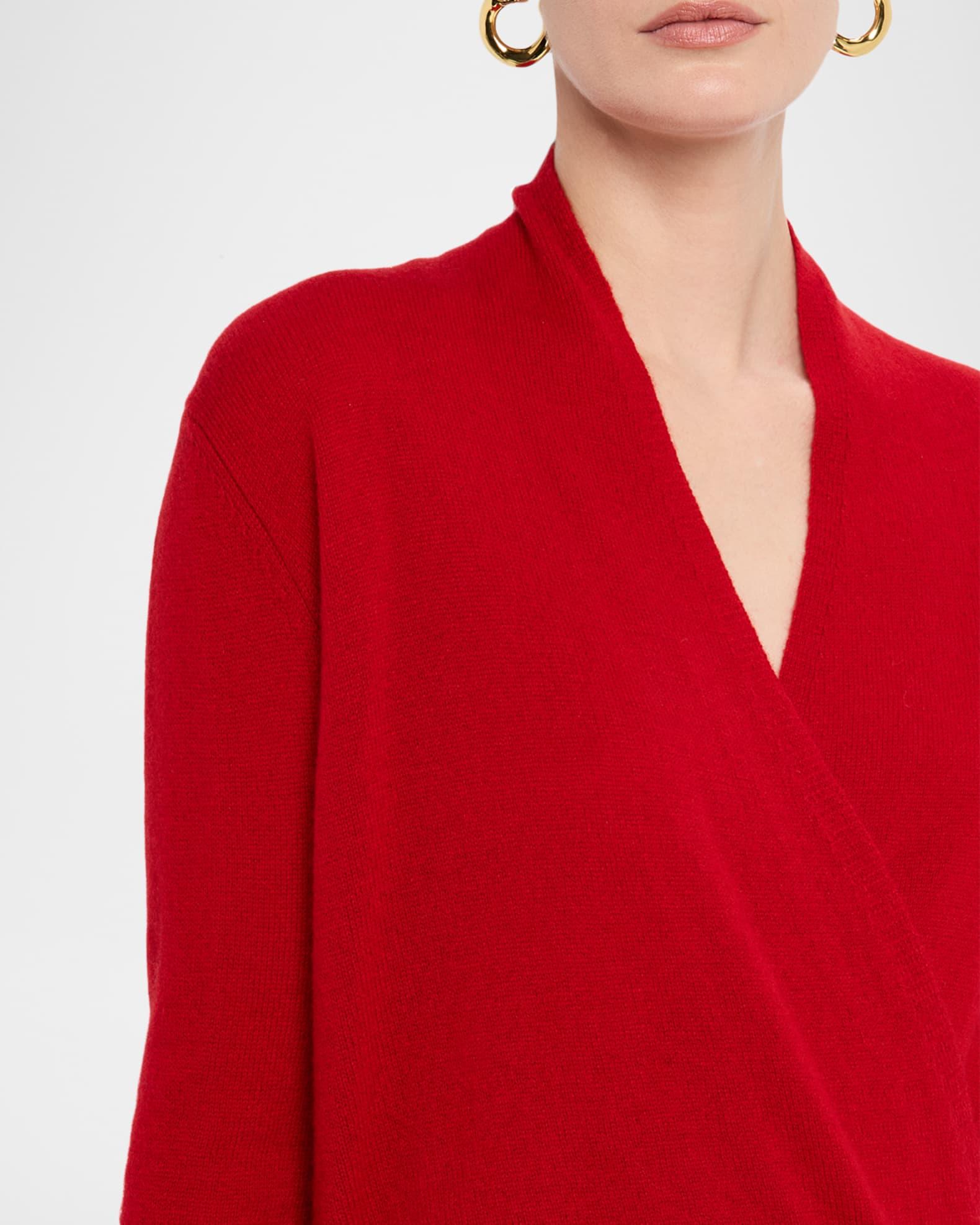 Cashmere Faux Wrap Sweater Product Image