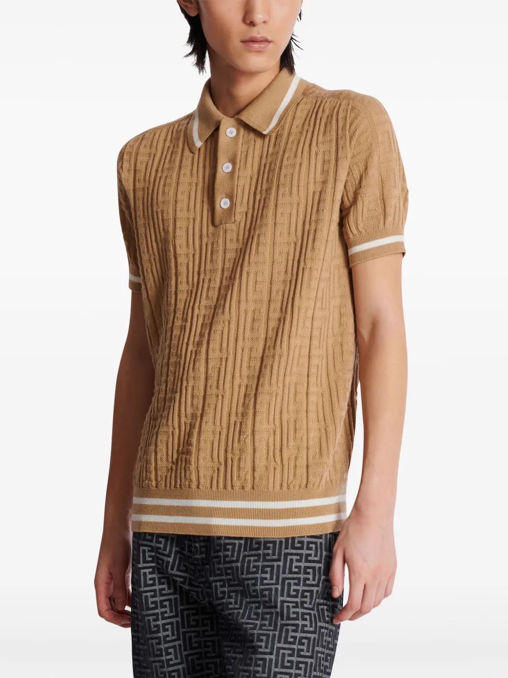 monogram-jacquard polo shirt Product Image