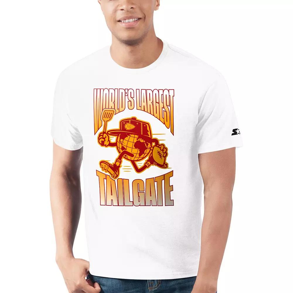 Men's Starter White Kansas City Chiefs World's Largest Tailgate Prime Time T-Shirt,  Product Image