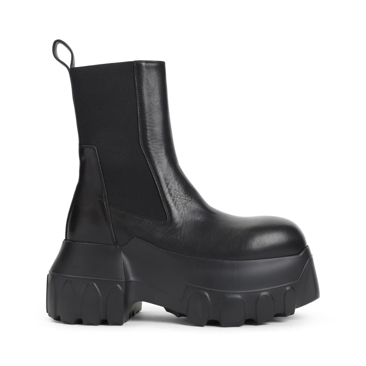 Black Hollywood Beatle Mega Tractor Chelsea Boots Product Image