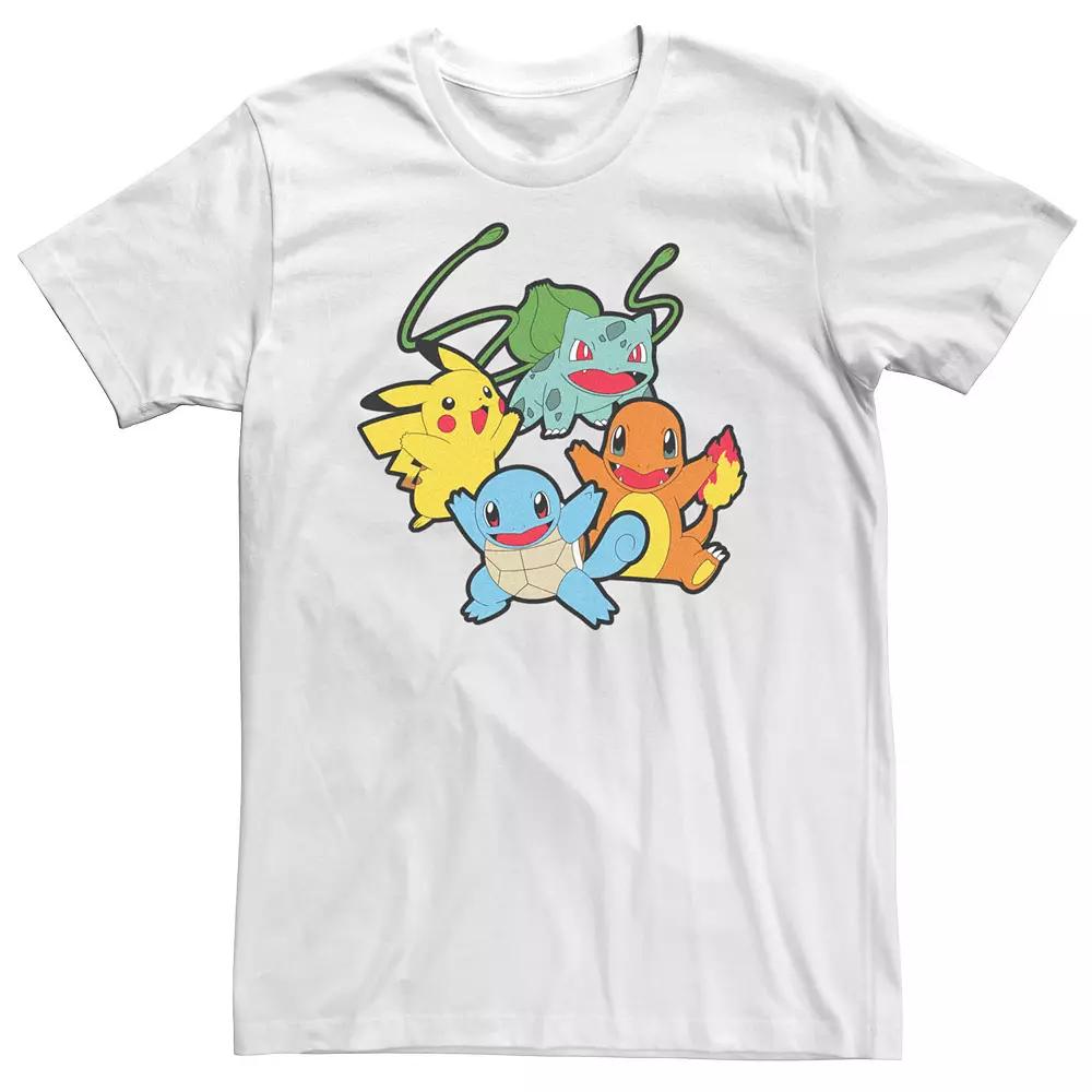 Big & Tall Pokemon Classic Starter Group Graphic Tee, Men's,  Product Image