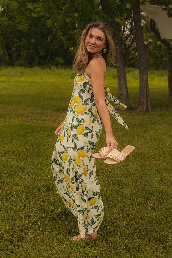 Bungalow Views Linen-Blend Maxi Dress in Yellow Product Image