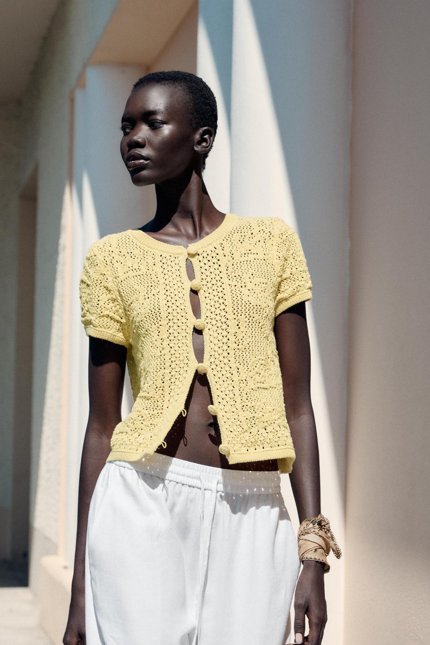 CROCHET KNIT TOP Product Image