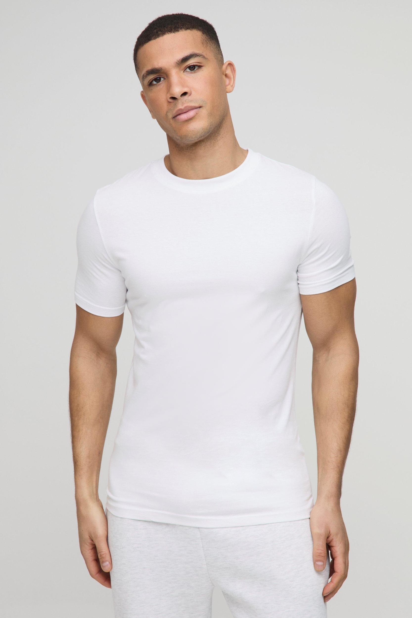 2 Pack Muscle Fit T-Shirt | boohooMAN USA Product Image