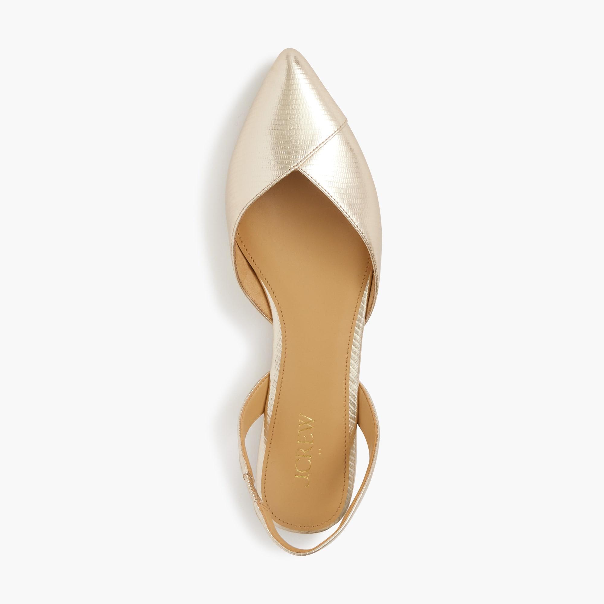 Metallic slingback flats Product Image