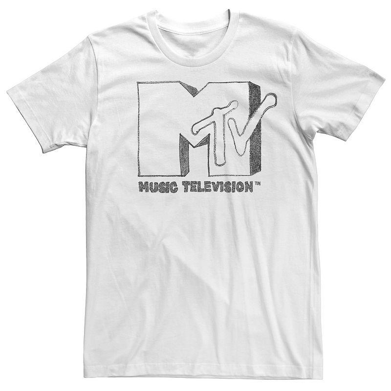 Mens MTV Faded Sharpie Sketch Logo Tee Product Image