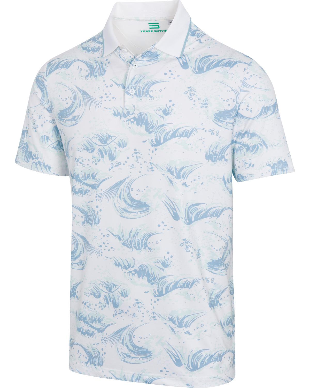 Three Sixty Six Men’s Print Golf Polos Male Product Image