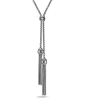 Womens Renaissance Tassel Necklace in Sterling Silver with Diamonds Product Image