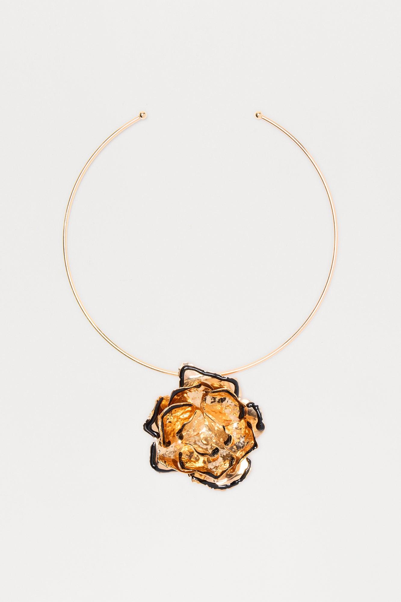 All My Florals Choker Necklace - Gold Female Product Image