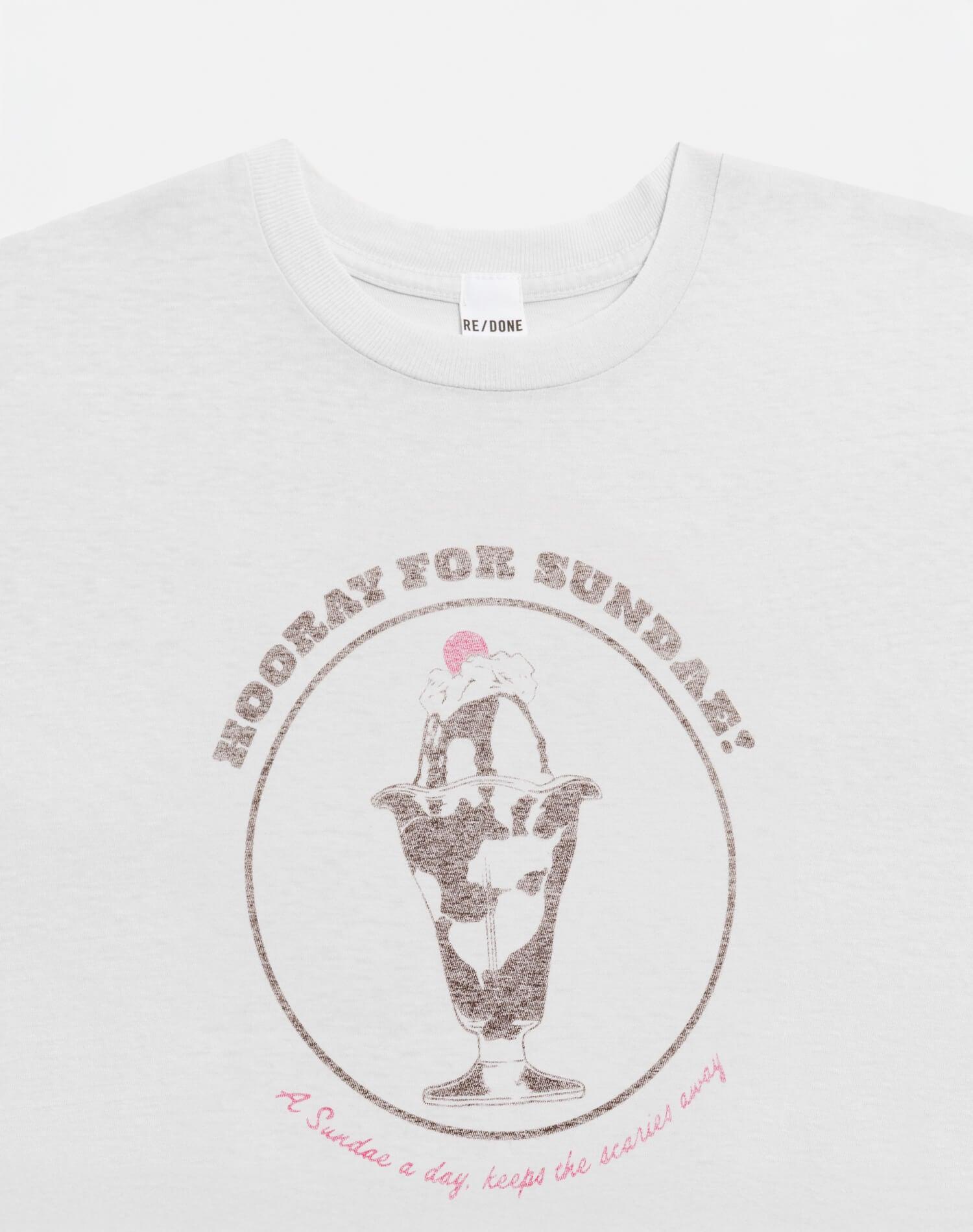 Classic "Sundae" Tee - Optic White Female Product Image