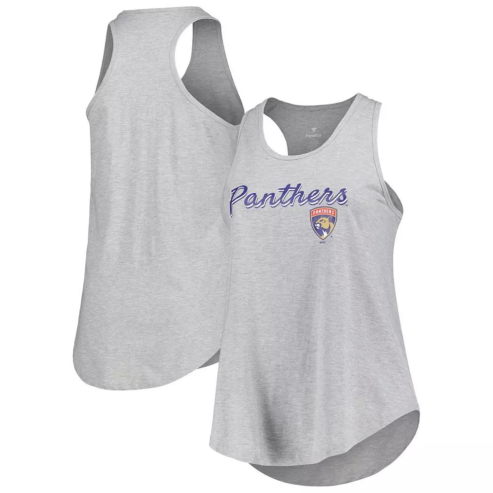 Women's Fanatics Branded Heather Gray Florida Panthers Plus  Product Image