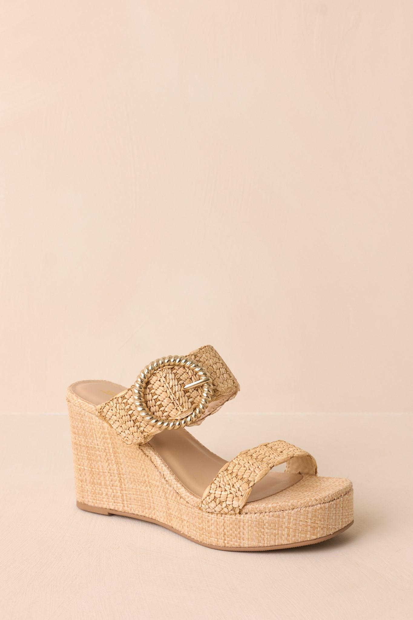 Across The Boardwalk Natural Platform Wedge Product Image
