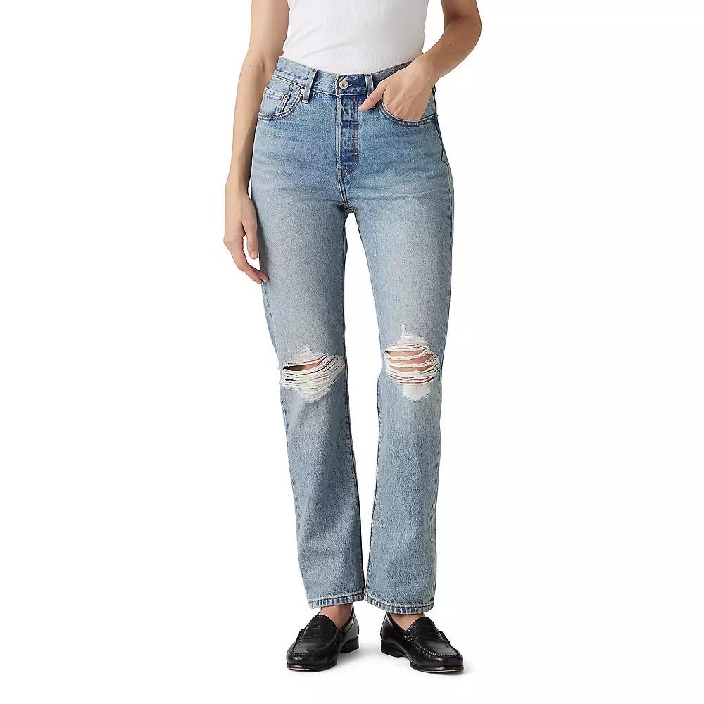 Levi's® Women's High-Rise 501® Jeans - Plan to Stay 32: Straight Fit, Denim, Fly Button Closure Product Image