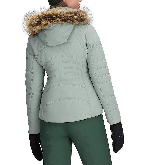 Obermeyer Tuscany II Insulated Long Sleeve Faux Fur Trim Hooded Puffer Ski Jacket Product Image
