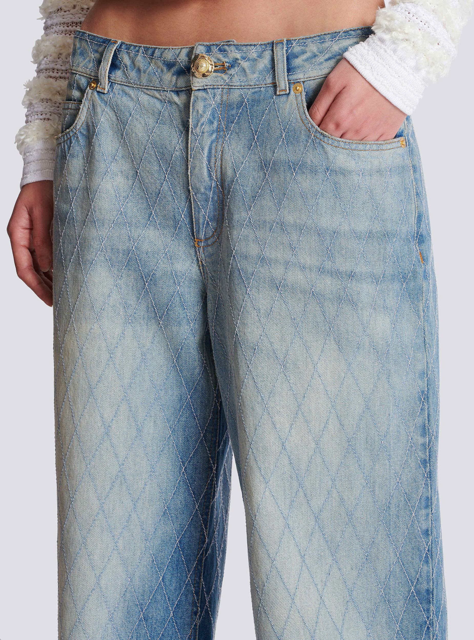 Diamond denim straight-fit jeans Product Image