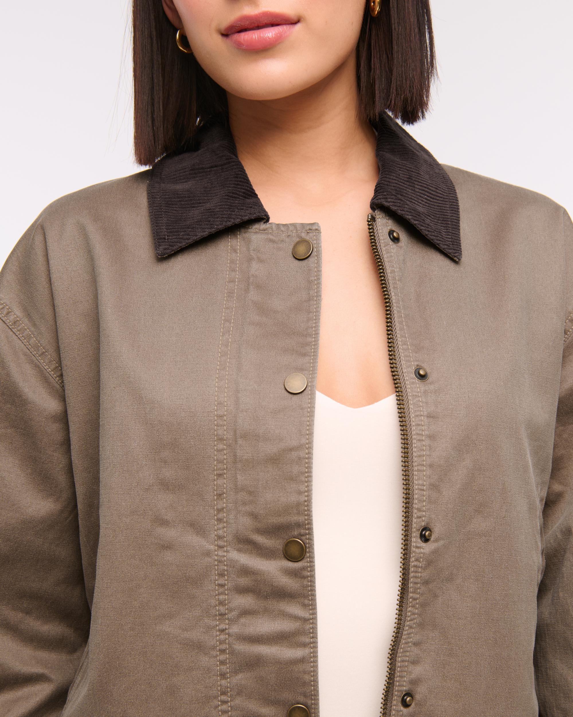 Mid-Length Waxed Barn Jacket Product Image