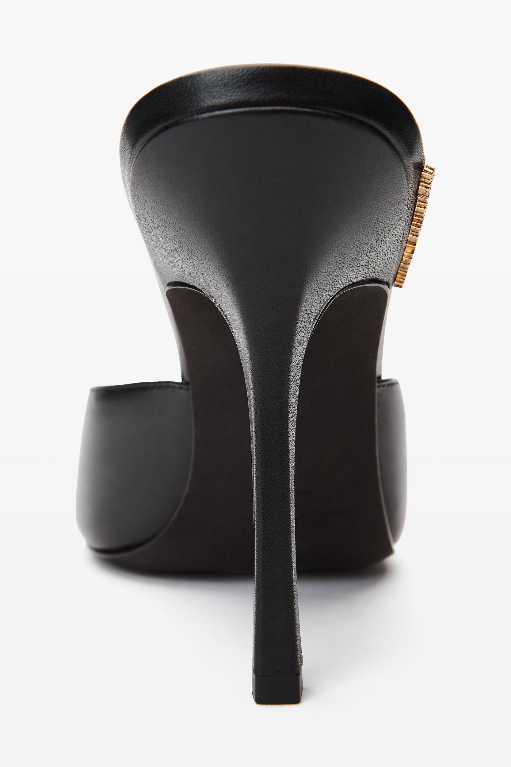 Lucienne 105mm Thong Mule In Smooth Leather Product Image