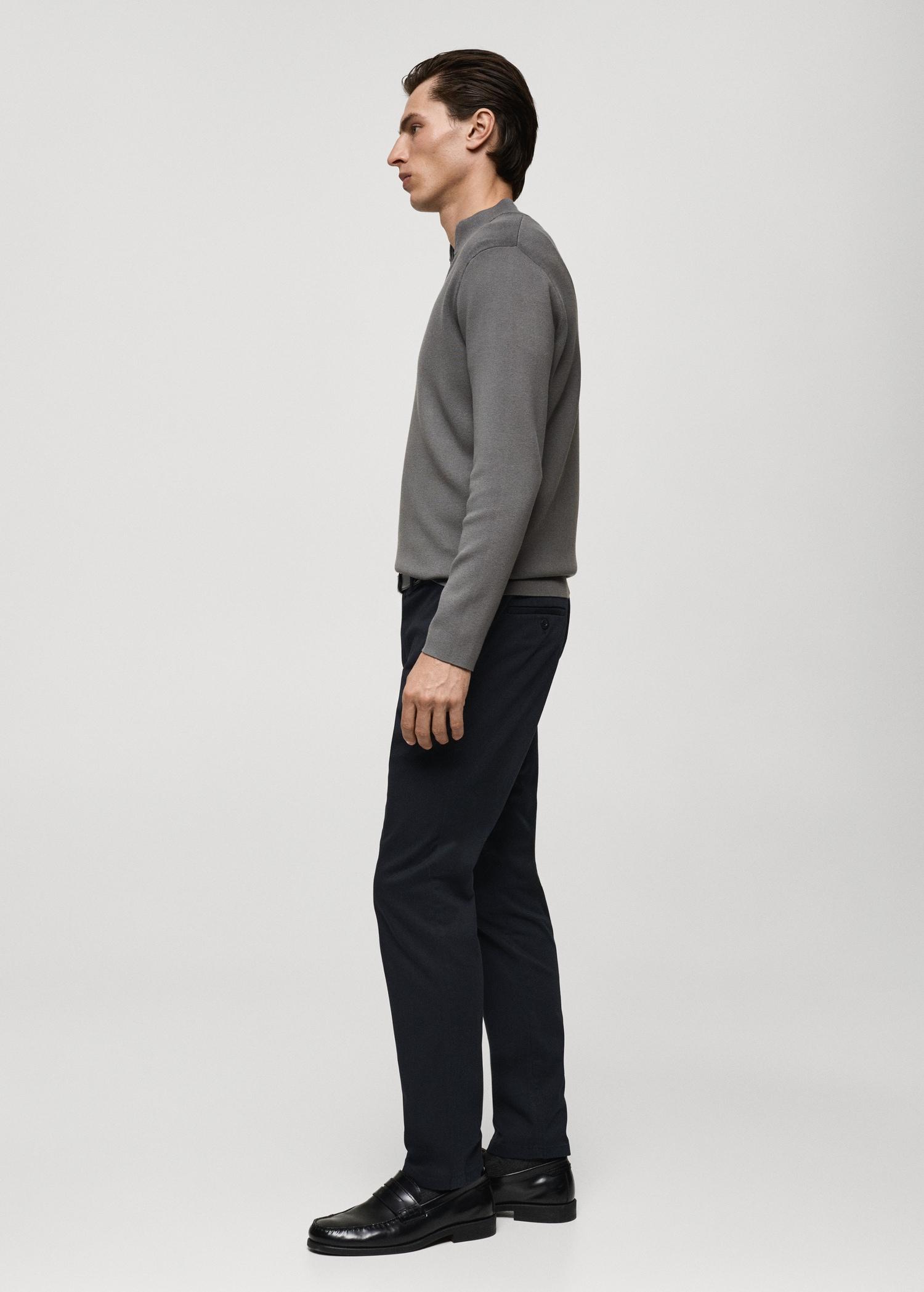 Barna slim-fit twill chino pants - Men | MANGO USA Product Image
