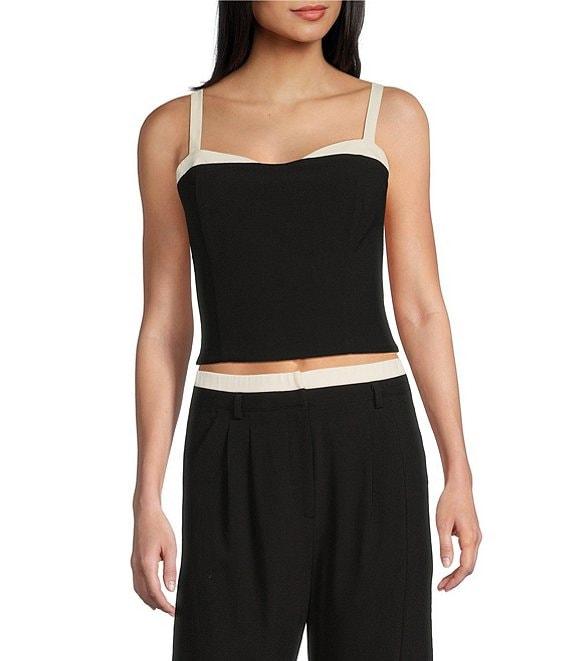 I.N. San Francisco Contrast Corset Coordinating Crop Top Product Image
