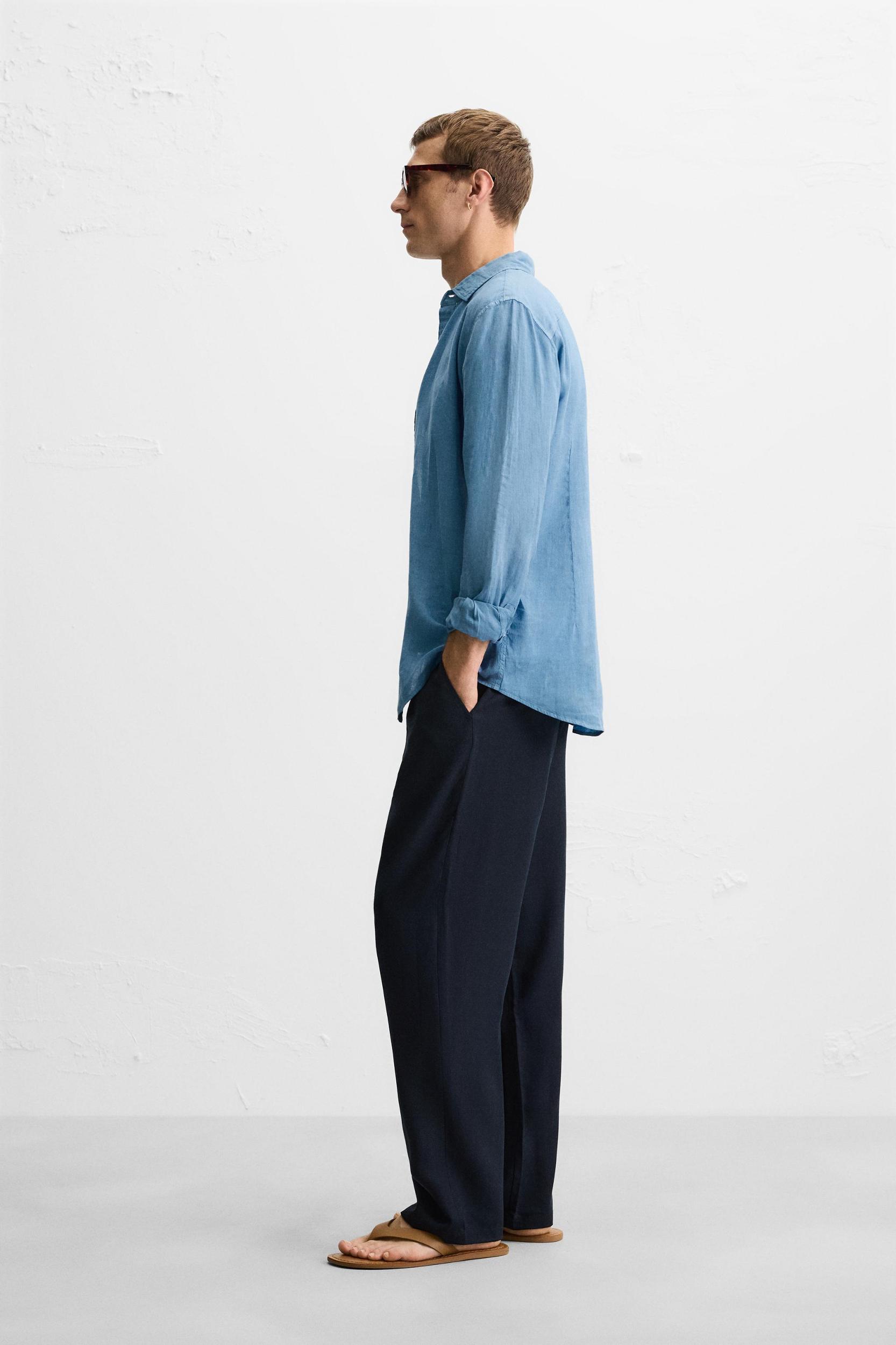 RELAXED FIT LYOCELL PANTS Product Image
