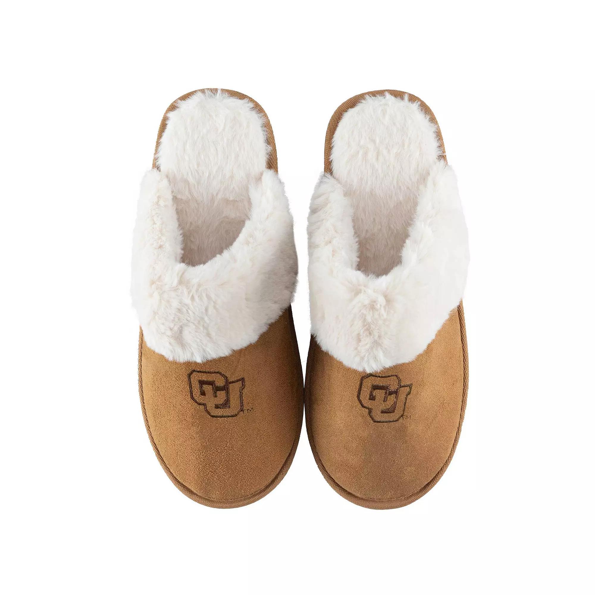 Women's ZooZatz Colorado Buffaloes Faux Fur Slippers, Size: 5/6, Brown Product Image