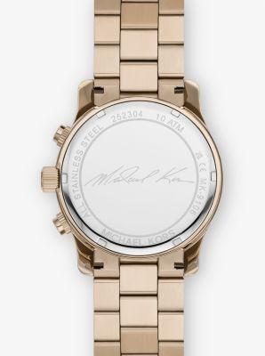 Oversized Runway Beige Gold-Tone Watch Product Image