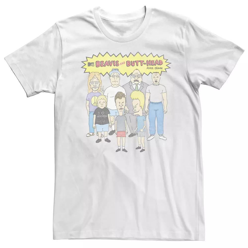 Men's Beavis And Butthead Logo Group Shot Short Sleeve Tee,  Product Image