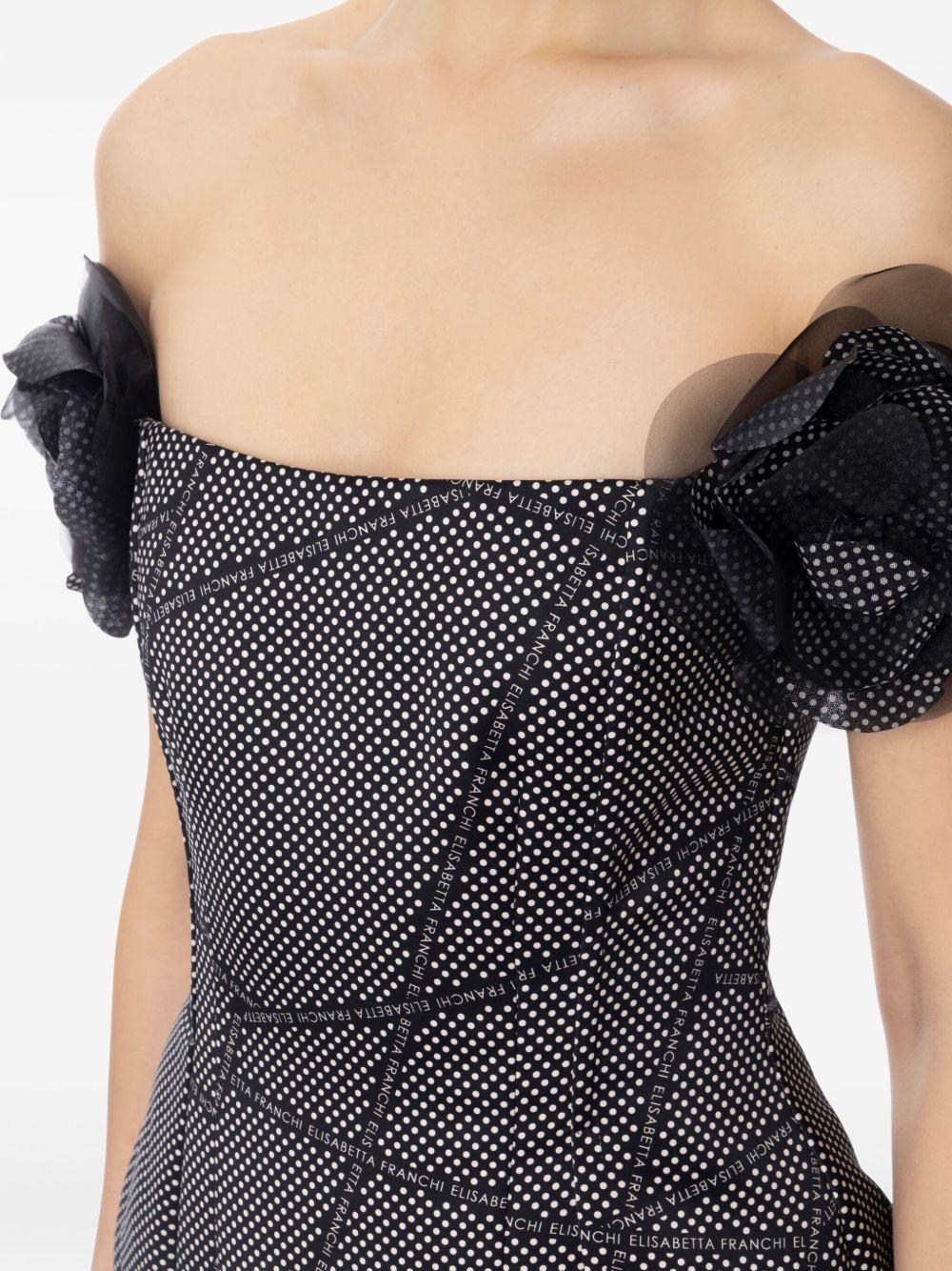 polka-dot mini cocktail dress Product Image