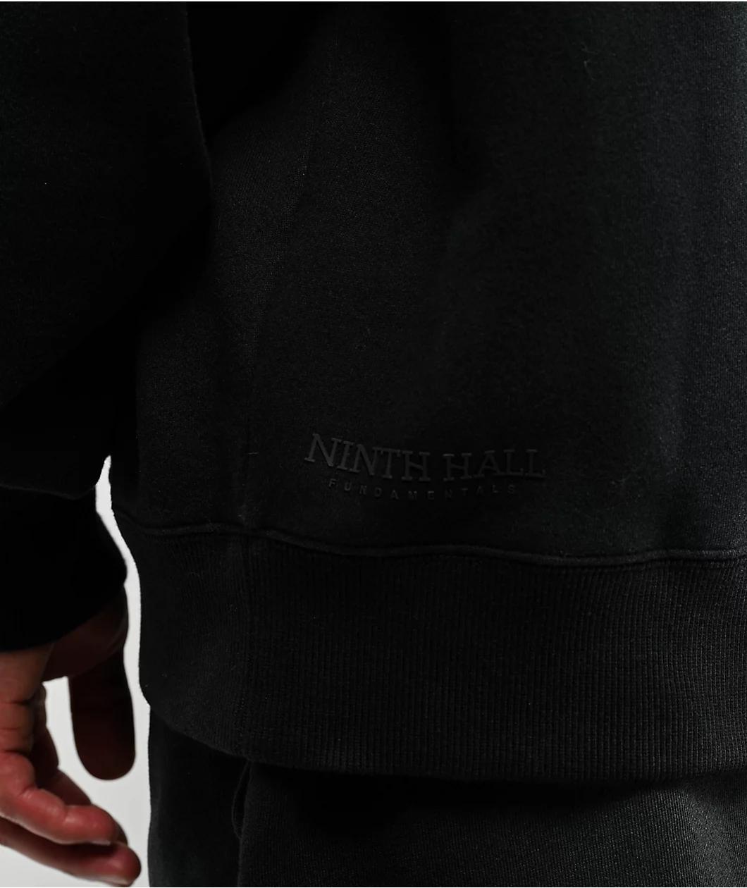 Ninth Hall Fundamentals Sunbleached Black Wash Loose Sweatpants Product Image