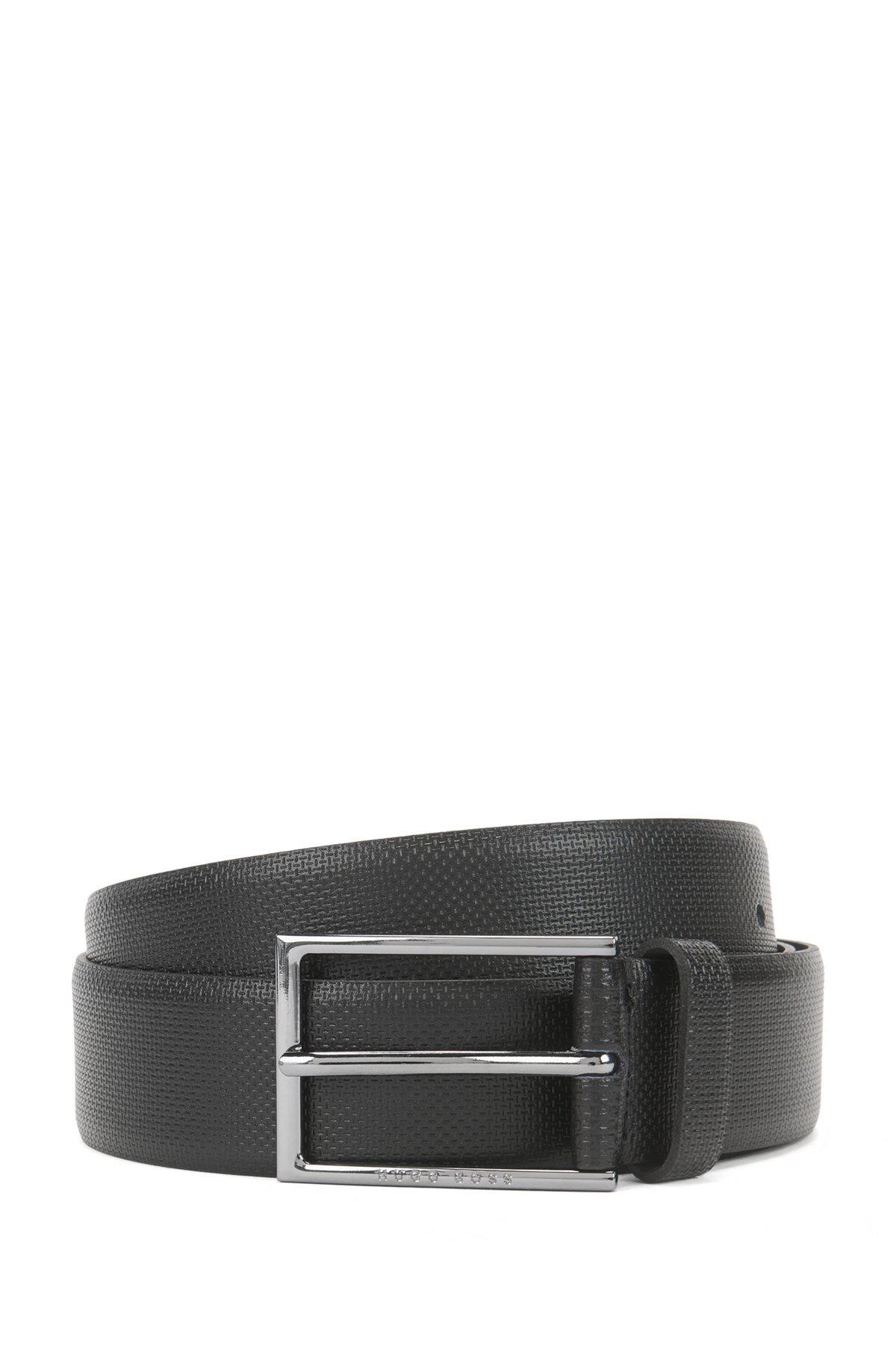 Printed belt in Italian leather with logo buckle Product Image