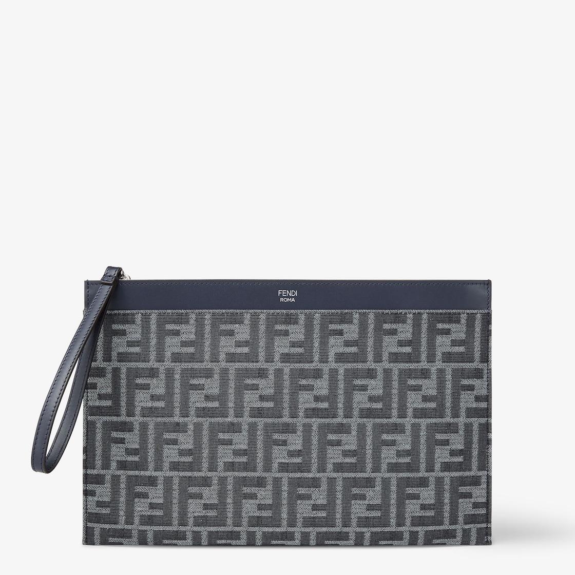 FF Jacquard Flat Pouch MediumBlue FF jacquard pouch Product Image