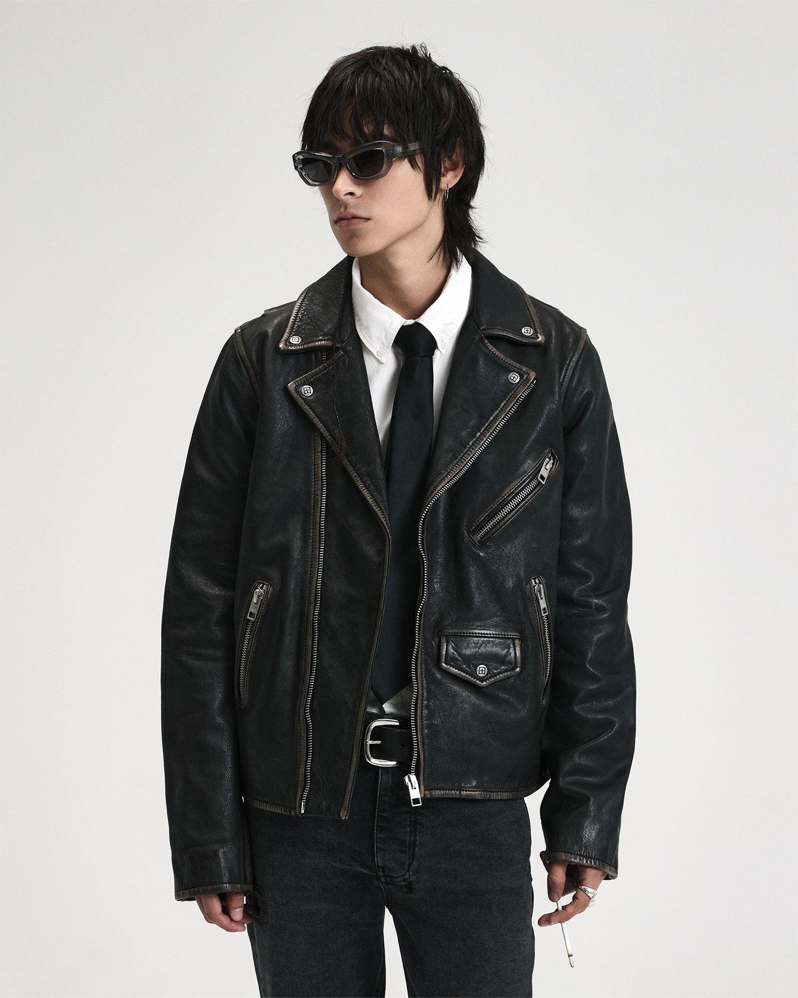 CAPITOL LEATHER JACKET BLACK Male Product Image