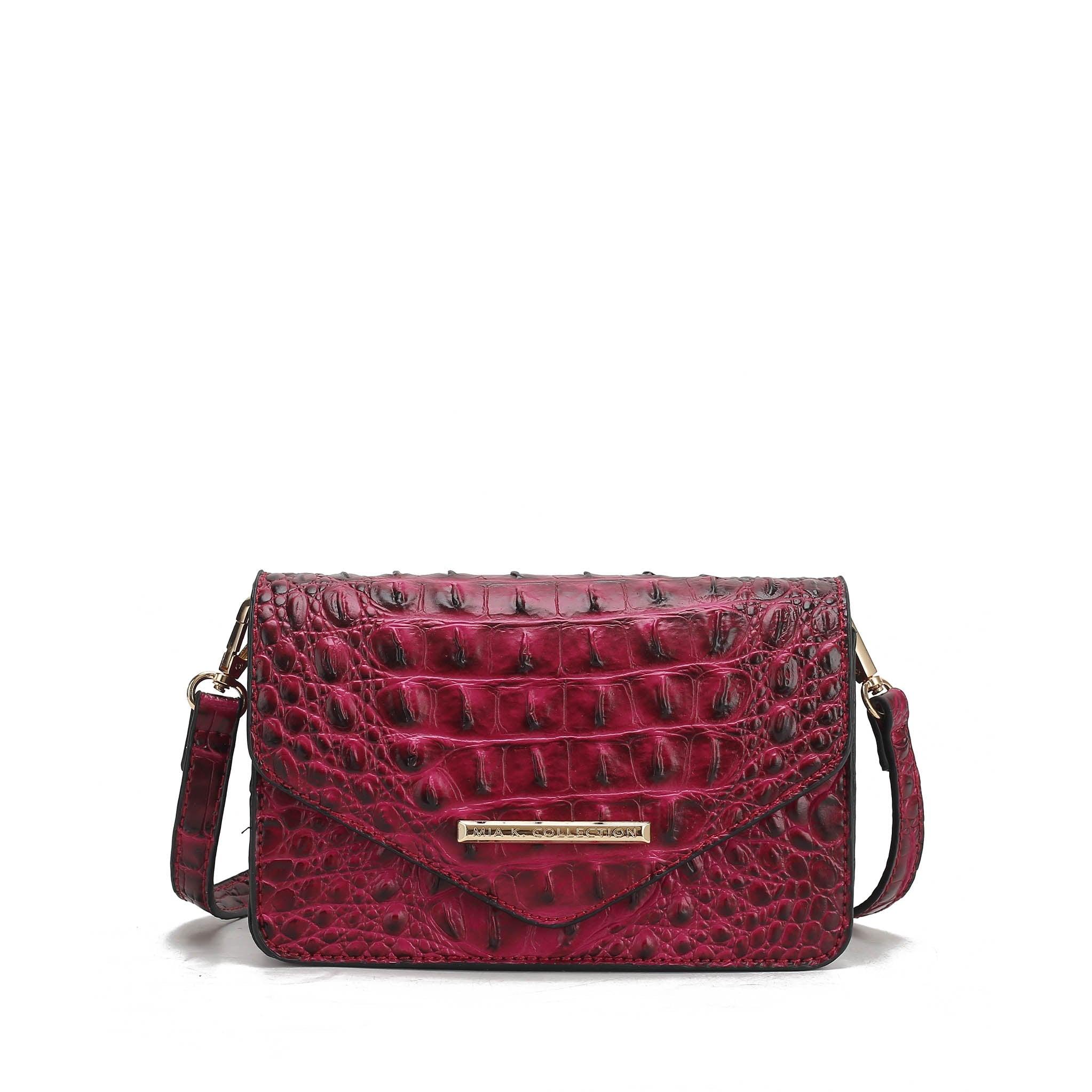MKF Collection Women's Vanta Solid Croc Saddle Bag Female Product Image