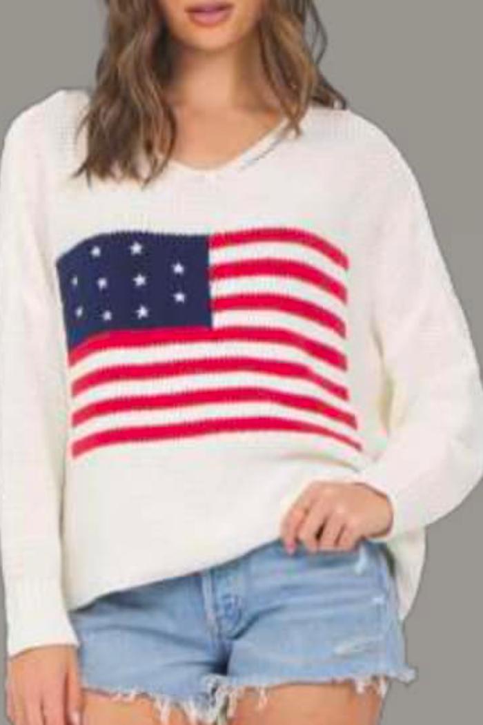 American Flag Sweater Product Image