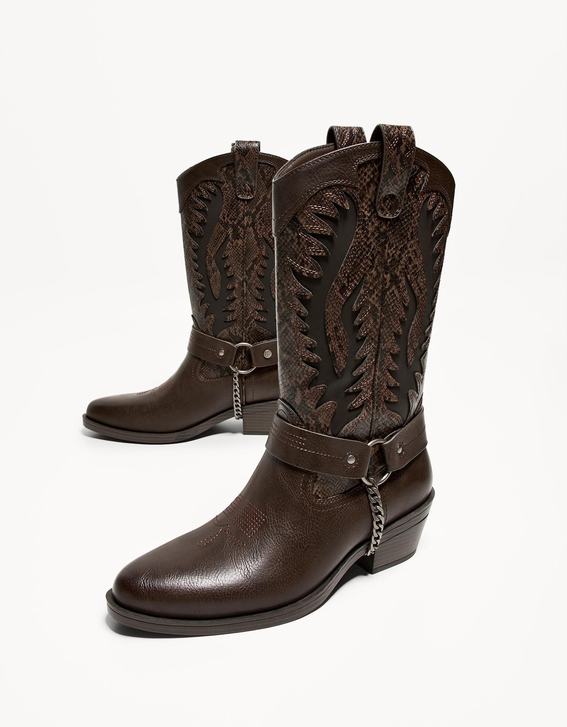 Animal print cowboy boots Product Image